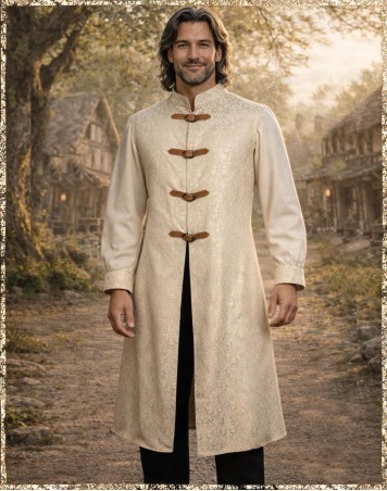 Brokatgehrock elfenbein gold - EINZELSTÜCK